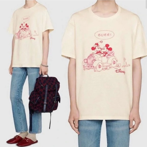 Gucci x Disney Year Of The Rat Limited Edition Mickey Minnie Graphic T-Shirt - Picture 1 of 10